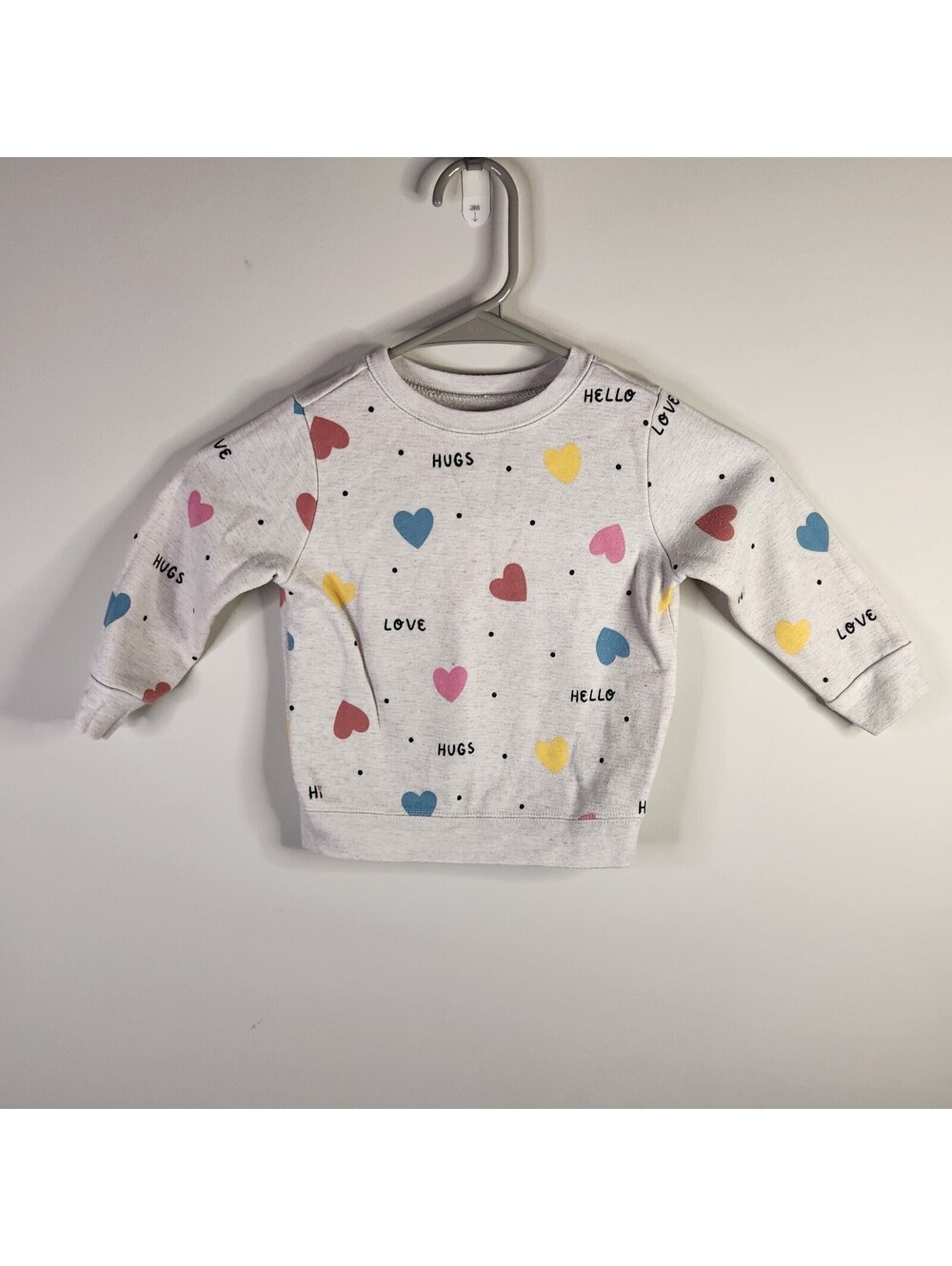 Garanimals 18M white heart print sweatshirt